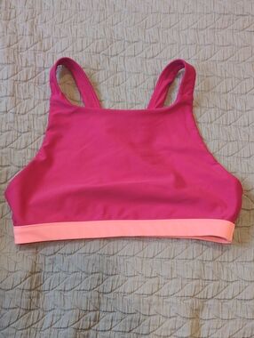 Sweaty Betty Berry Pink Sporty Athletic Racerback Harlyn Bikini Top Swimsuit